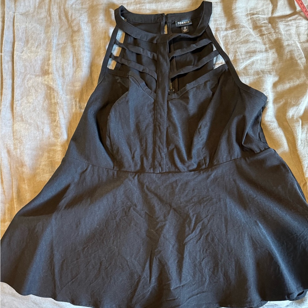 Torrid Black Strappy Tank Top